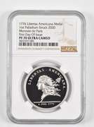 PF70 UCAM 1776 Struck 2020 Monnaie de Paris 1 Oz Palladium Graded NGC