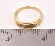 Elegant Diamond Band Ring in 14K Yellow Gold