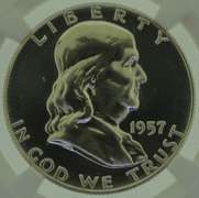 1957 Ben Franklin Silver Half Dollar NGC PF67