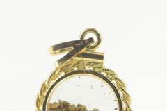 14K Yellow Gold Gold Nugget Cluster Pebble Capsule Charm/Pendant