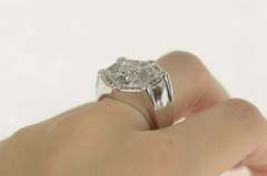 14K White Gold 0.50 Ctw Diamond Jesus Christ Crown of Thorns Ring