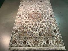 Fine Silk & Wool Kashan Rug 4x6