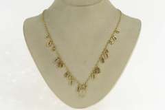 18K Yellow Gold 0.60 Ctw Movado Diamond Square Fringe Chain Necklace