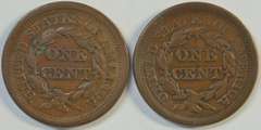 Pair of Choice XF 1851 Braided Hair Large Cents