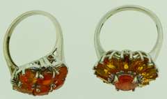 Sterling Silver Two Citrine Rings