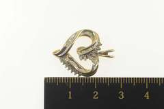 10K Yellow Gold 0.20 Ctw Classic Diamond Heart Love Symbol Pendant