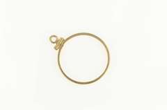 14K Yellow Gold $5 Gold 1840 ~ 1929 Coin Holder Bezel Charm/Pendant