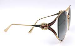 Gucci oversized Sunglasses w Gold Frame Color