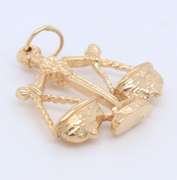 Cute Yellow Gold Scale Charm Pendant