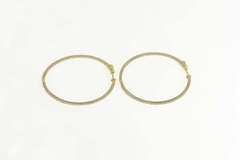 Sterling Silver 50.2mm Inside Outside Cubic Zirconia Hoop Earrings