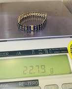 14kt Yellow Gold & Blue Sapphire Bracelet- 43.0 Carats!