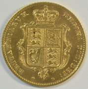 Scarce early 1849 Great Britain Gold Half Sovereign