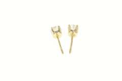 14K Yellow Gold 0.90 Ctw Diamond Solitaire Classic Stud Earrings