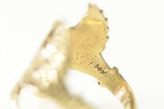 14K Yellow Gold Ornate Unique Eagle Vulture Artisanal Ring