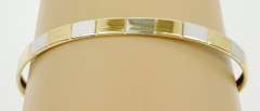 10K White & Yellow Gold Bangle Bracelet