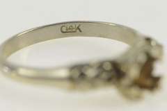 14K White Gold Vintage NOS 1950's Engagement 4.75mm Setting Ring