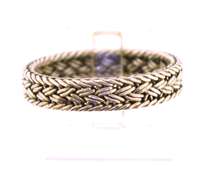 Sterling Silver Two Woven Bands