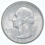 1934 Washington Quarter - Medium Motto
