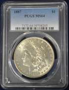 1887 Morgan Silver Dollar PCGS MS64