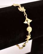 Lavish Ocean Themed Bracelet in 14K Yellow Gold