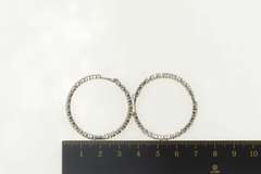 18K White Gold 6.31 Ctw Roberto Coin Diamond Hoop Earrings