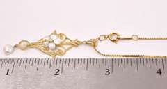 Lovely Lavalier Pendant Necklace in Yellow Gold