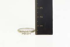 14K White Gold 2/3 Ctw Princess Diamond Engagement Ring
