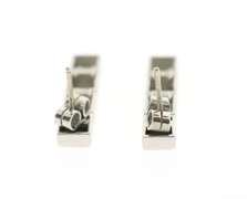 Irresistible Platinum Rectangular Diamonds Dangle Earrings