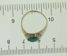 Sterling Silver Green Gemstone Ring