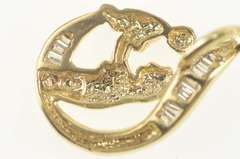 10K Yellow Gold Baguette Diamond Mother's Day Mom Love Pendant