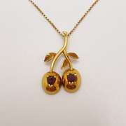 18kt Solid Yellow Gold & Ruby Necklace