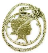 1922 Cut Out Liberty Dollar Pendant & Chain