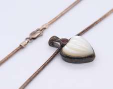 Italian Heart Shaped Sterling Silver Necklace