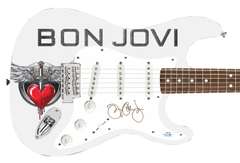 Jon Bon Jovi Autographed Signed Custom Photo Graphics Guitar ACOA