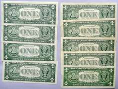 9 Unc and Circulated $1 Barr Star Notes