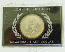 1964 John F. Kennedy Memorial Half Dollar in Plastic Case