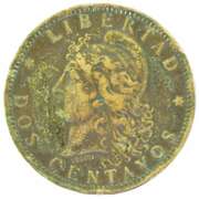 1893 Dos Centavos Republica Argentina