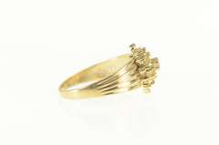 14K Yellow Gold 0.50 Ctw Diamond Marquise Cluster Statement Ring
