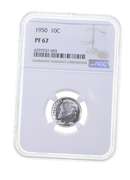 PF67 1950 Roosevelt Dime - Graded NGC