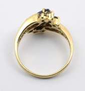 Tasteful Marquise Sapphire & Diamond Ring