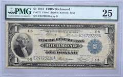 $1 1918 Richmond National Currency Note