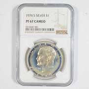 PF67 CAM 1974-S Eisenhower Silver Dollar - Graded NGC COLOR
