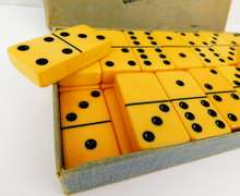 Set of Vintage Catalin Dominoes with Box