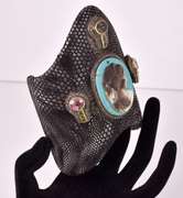 Stunning 18.60CTW Tourmaline & 2.60CTW Diamond Cameo Cuff