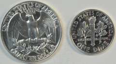 Pristine Superb Gem Proof 1953 Dime and Quarter