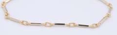 Fancy Yellow Gold Bar Link Bracelet