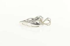 14K White Gold 0.24 Ctw Classic Diamond Inset Heart Love Pendant
