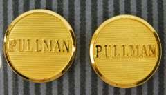 Vintage Pullman Railway Button Earrings