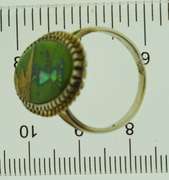 Sterling Silver Inlay Novelty Little Girl Playing Music Ring