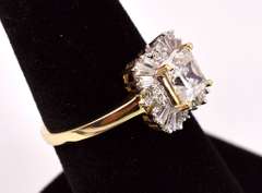 Sensational CZ Ring in 14K Yellow Gold